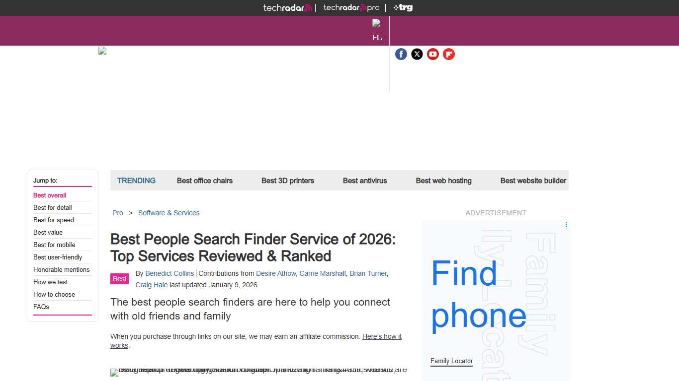 Best people search finder service of 2026: reviewed, ranked and rated TechRadar